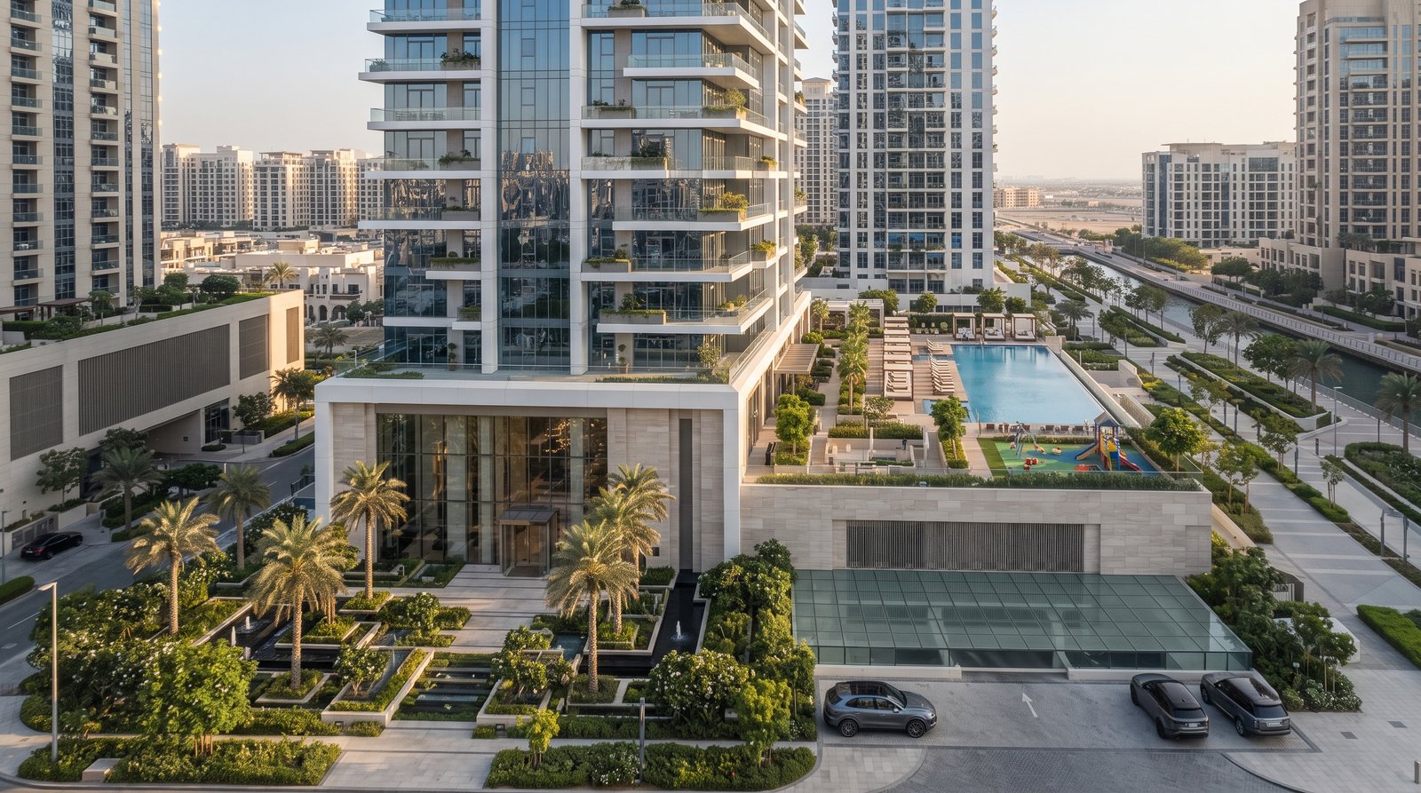 Dubai residential property with visual cues of additional buying costs