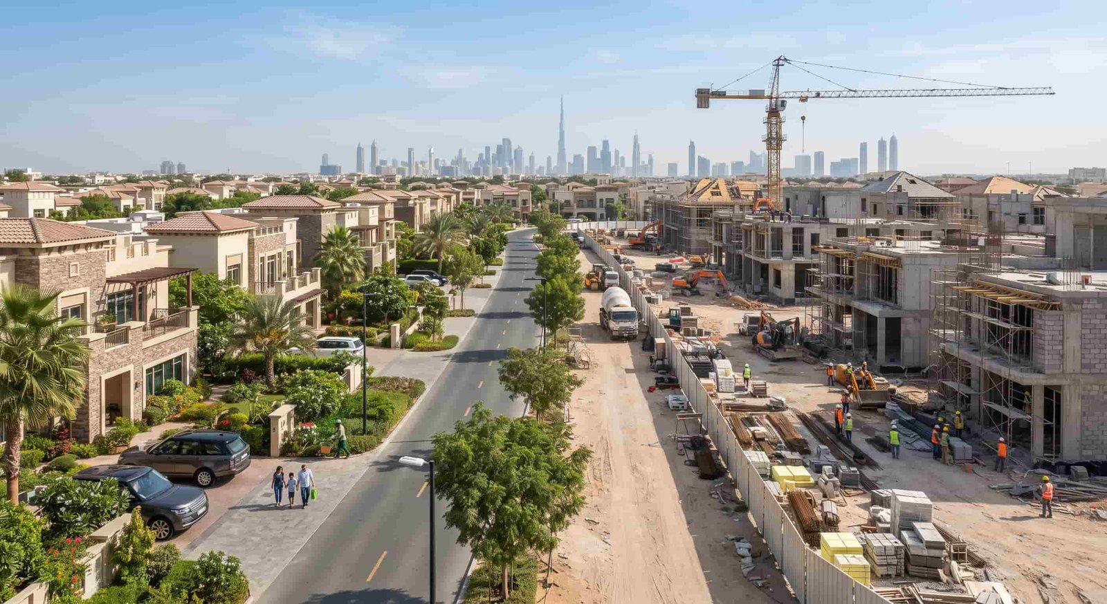 Completed and developing townhouse communities in Dubai