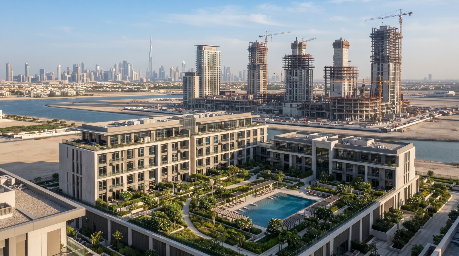 Modern Dubai residential project representing property payment planning